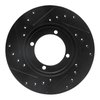 E-Line Drilled & Slotted Black Brake Rotor, 1983-1991 Fits Multiple Makes/Models, Position: Front Right - image 3