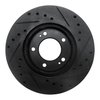 E-Line Drilled & Slotted Black Brake Rotor, 1983-1989 Fits Multiple Makes/Models, Position: Front Left - image 2