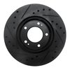 E-Line Drilled & Slotted Black Brake Rotor, 1983-1989 Fits Multiple Makes/Models, Position: Front Right - image 2