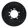 E-Line Drilled & Slotted Black Brake Rotor, 1983-1989 Fits Multiple Makes/Models, Position: Rear Left - image 1