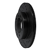 E-Line Drilled & Slotted Black Brake Rotor, 1983-1989 Fits Multiple Makes/Models, Position: Rear Right - image 1