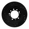 E-Line Drilled & Slotted Black Brake Rotor, 1983-1989 Fits Multiple Makes/Models, Position: Rear Right - image 3