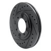 E-Line Drilled & Slotted Black Brake Rotor, 1984-1990 Fits Multiple Makes/Models, Position: Front Left - image 2