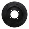 E-Line Drilled & Slotted Black Brake Rotor, 1984-1990 Fits Multiple Makes/Models, Position: Front Right - image 2
