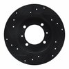 E-Line Drilled & Slotted Black Brake Rotor, 1988-1993 Fits Multiple Makes/Models, Position: Rear Right - image 4