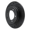 E-Line Drilled & Slotted Black Brake Rotor, 1990-1994 Mopar, Position: Rear Left - image 2