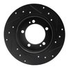 E-Line Drilled & Slotted Black Brake Rotor, 1990-1994 Mopar, Position: Rear Left - image 3