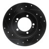 E-Line Drilled & Slotted Black Brake Rotor, 1990-1994 Mopar, Position: Rear Right - image 4