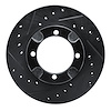 E-Line Drilled & Slotted Black Brake Rotor, 1991-1992 Fits Multiple Makes/Models, Position: Front Left - image 1