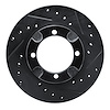 E-Line Drilled & Slotted Black Brake Rotor, 1991-1992 Fits Multiple Makes/Models, Position: Front Right - image 1