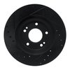 E-Line Drilled & Slotted Black Brake Rotor, 1991-1993 Fits Multiple Makes/Models, Position: Front Right - image 4