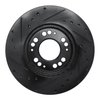 E-Line Drilled & Slotted Black Brake Rotor, 1991-2004 Fits Multiple Makes/Models, Position: Front Right - image 2