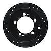 E-Line Drilled & Slotted Black Brake Rotor, 1991-1999 Fits Multiple Makes/Models, Position: Rear Left - image 1