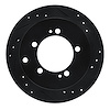 E-Line Drilled & Slotted Black Brake Rotor, 1991-1999 Fits Multiple Makes/Models, Position: Rear Right - image 1