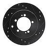 E-Line Drilled & Slotted Black Brake Rotor, 1991-1993 Fits Multiple Makes/Models, Position: Rear Right - image 1
