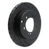 E-Line Drilled & Slotted Black Brake Rotor, 1991-1993 Fits Multiple Makes/Models, Position: Rear Right - image 2