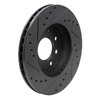 E-Line Drilled & Slotted Black Brake Rotor, 1990-1993 Mitsubishi, Position: Front Right - image 4