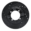 E-Line Drilled & Slotted Black Brake Rotor, 1991-1992 Mitsubishi, Position: Front Left - image 1