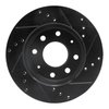 E-Line Drilled & Slotted Black Brake Rotor, 1988-2007 Fits Multiple Makes/Models, Position: Front Left - image 2