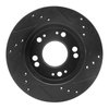 E-Line Drilled & Slotted Black Brake Rotor, 1990-2005 Fits Multiple Makes/Models, Position: Front Left - image 3