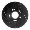 E-Line Drilled & Slotted Black Brake Rotor, 1990-2005 Fits Multiple Makes/Models, Position: Front Right - image 4