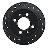E-Line Drilled & Slotted Black Brake Rotor, 1992-1996 Fits Multiple Makes/Models, Position: Rear Left - image 1