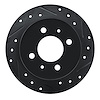 E-Line Drilled & Slotted Black Brake Rotor, 1992-1996 Fits Multiple Makes/Models, Position: Rear Right - image 1