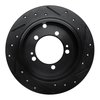 E-Line Drilled & Slotted Black Brake Rotor, 1994-2007 Fits Multiple Makes/Models, Position: Rear Left - image 4