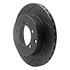 E-Line Drilled & Slotted Black Brake Rotor, 1994-1995 Fits Multiple Makes/Models, Position: Rear Left - image 1