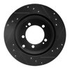 E-Line Drilled & Slotted Black Brake Rotor, 1994-1995 Fits Multiple Makes/Models, Position: Rear Left - image 4