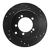 E-Line Drilled & Slotted Black Brake Rotor, 1994-1995 Fits Multiple Makes/Models, Position: Rear Right - image 1