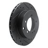 E-Line Drilled & Slotted Black Brake Rotor, 1994-1995 Fits Multiple Makes/Models, Position: Rear Right - image 2