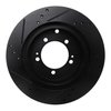 E-Line Drilled & Slotted Black Brake Rotor, 1993-1999 Fits Multiple Makes/Models, Position: Rear Right - image 3