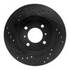 E-Line Drilled & Slotted Black Brake Rotor, 1998-2007 Mitsubishi, Position: Front Right - image 4