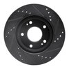 E-Line Drilled & Slotted Black Brake Rotor, 2000-2012 Fits Multiple Makes/Models, Position: Front Left - image 2