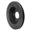 E-Line Drilled & Slotted Black Brake Rotor, 2000-2012 Fits Multiple Makes/Models, Position: Front Left - image 3
