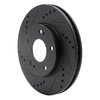 E-Line Drilled & Slotted Black Brake Rotor, 2000-2012 Fits Multiple Makes/Models, Position: Front Left - image 4