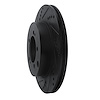 E-Line Drilled & Slotted Black Brake Rotor, 2003-2006 Mitsubishi, Position: Rear Left - image 1