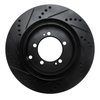 E-Line Drilled & Slotted Black Brake Rotor, 2003-2006 Mitsubishi, Position: Rear Right - image 4