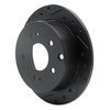 E-Line Drilled & Slotted Black Brake Rotor, 2004-2012 Mitsubishi, Position: Rear Left - image 3