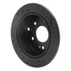 E-Line Drilled & Slotted Black Brake Rotor, 2004-2012 Mitsubishi, Position: Rear Left - image 4