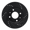 E-Line Drilled & Slotted Black Brake Rotor, 2004-2004 Mitsubishi, Position: Front Right - image 1