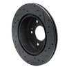 E-Line Drilled & Slotted Black Brake Rotor, 2006-2012 Mitsubishi, Position: Rear Left - image 4