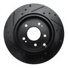 E-Line Drilled & Slotted Black Brake Rotor, 2006-2012 Mitsubishi, Position: Rear Right - image 4