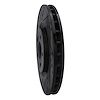E-Line Drilled & Slotted Black Brake Rotor, 2008-2015 Mitsubishi, Position: Front Left - image 1