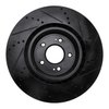 E-Line Drilled & Slotted Black Brake Rotor, 2008-2015 Mitsubishi, Position: Front Left - image 3
