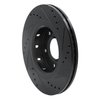 E-Line Drilled & Slotted Black Brake Rotor, 2009-2015 Mitsubishi, Position: Front Left - image 2
