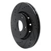 E-Line Drilled & Slotted Black Brake Rotor, 2009-2015 Mitsubishi, Position: Front Left - image 4