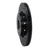 E-Line Drilled & Slotted Black Brake Rotor, 2009-2015 Mitsubishi, Position: Front Right - image 3