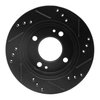 E-Line Drilled & Slotted Black Brake Rotor, 2014-2015 Mitsubishi, Position: Front Left - image 2
